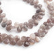 1 Long Strand Grey Moonstone Briolettes -Grey Moonstone Faceted Pear Shape Beads - 8mmx7mm-7mmx6mm - 8 Inches BR01702 - Tucson Beads