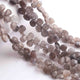 1 Long Strand Grey Moonstone Briolettes -Grey Moonstone Faceted Pear Shape Beads - 8mmx7mm-7mmx6mm - 8 Inches BR01702 - Tucson Beads