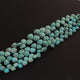 1 Strand Natural Sleeping Beauty Turquoise Faceted Big Size Heart  Briolettes -Arizona Turquoise Heart -6mm-12mm-8 Inches BR3816 - Tucson Beads