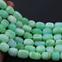 1 Strand Green Opal Smooth Briolettes -Tumble Shape Briolettes - 16mmx10mm-10mmx10mm- 8 Inches BR03576