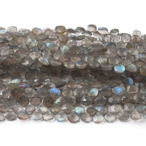 1 Strand Labradorite Faceted Briolettes -Heart Shape Briolettes - 7mm 8 inches BR0526 - Tucson Beads