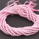 1  Long Strand Pink Pearl Smooth Rondelles Beads  -Pink Pearl Roundells Beads -6mm 15.5  Inches BR1939 - Tucson Beads
