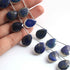 1  Long Strand Mother Of Pearl & Lapis Faceted Briolettes - Pear Shape Briolettes -16mmx12mm- 6.5 Inches BR1114