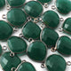 22 Pcs Green Onyx Gemstone Faceted Oxidized Sterling Silver Heart Shape Double Bail Connector -21mmx15mm SS515 - Tucson Beads