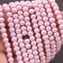 1  Long Strand Pink Pearl Smooth Rondelles-6mm 15.5  Inches BR1939