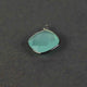 5 Pcs Aqua Chalcedony Faceted Cushion Shape Single Bail Pendant  -Oxidized Sterling Silver  20mmx17mm SS541 - Tucson Beads