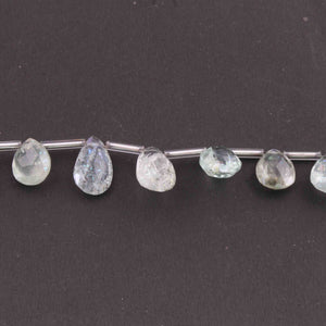 1 Strand Mystic Crystal Quartz Faceted Briolettes - Pear Shape Beads 11mmx9mm-14mmx9mm 9.5 Inches BR4068 - Tucson Beads