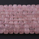 1 Strand Rose Quartz Faceted Cube Briolettes - Rose Quartz Cube Briolettes  - 8mm 9 Inches BR2126 - Tucson Beads