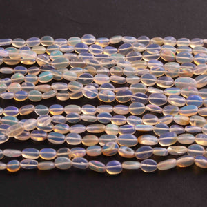 1 Full Strand Natural Ethiopian Welo Opal Smooth Rondelles Beads -Opal Rondelle -5mmx3mm-11mmx8mm -17 Inch BR01056 - Tucson Beads