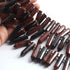 1  Strand Shaded Brown Jasper Faceted Briolettes - Fancy Shape Briolettes -34mmx9mm-28mmx9mm - 9 Inches BR02355