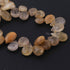 1 Strand Golden Rutile Faceted Briolettes -Pear Shape Briolettes - 15mmx7mm - 8 Inches BR2130