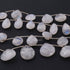 1 Strand White Rainbow Moonstone Faceted Briolettes  -Heart Shape Briolettes  17mmx10mm-12mmx12mm 7 Inches BR2149
