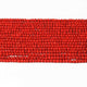 1  Strand Red Coral Smooth Briolettes - Round Beads, 3mm-4mm 14.5 Inches br1649 - Tucson Beads