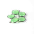 10 Pcs Green Chalcedony Oxidized Sterling Silver Faceted Round Shape Pendant /Connector - Gemstone 21mmx15mm SS809