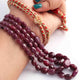 280 Ct. 2 Strands Of Genuine Garnet Necklace - Smooth Oval Beads - Rare & Natural Garnet Necklace - Stunning Elegant Necklace - BRU182 - Tucson Beads