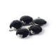 5 Pcs Black Onyx Oxidized Sterling Silver Faceted Round Shape Pendant -18mmx15mm SS933 - Tucson Beads