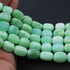 1 Strand Green Opal Smooth Briolettes -Tumble Shape Briolettes - 17mmx9mm-9mmx9mm- 16 Inches BR2179