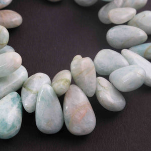 1 Strand Amazonite Smooth  Briolettes - Pear Drop Beads  11mmx9mm -23mmx12mm 9.5 Inches BR01691 - Tucson Beads