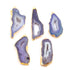 5 Pcs Blue Agate Druzzy  Geode Raw Drusy Agate Slice Pendant -Electroplated Gold Druzy Pendant DRZ155