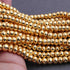 1 Strand Finest quality Gold Pyrite Faceted Rondelles Beads 6mm 8.5 Inch BR1672