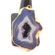 6 Pcs Blue Agate Druzzy  Geode Raw Drusy Agate Slice Pendant -Electroplated Gold Druzy Pendant DRZ159 - Tucson Beads