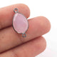 19 Pcs Rose Quartz Oxidized Sterling Silver Gemstone Faceted Pear Shape Double Bail Connector -21mmx11mm  SS600 - Tucson Beads