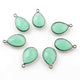16 Pcs Aqua Chalcedony Oxidized Sterling Silver Gemstone Faceted Pear Shape Single Bail Pendant -18mmx11mm  SS524 - Tucson Beads