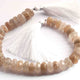 1 Strand Golden Rutile Faceted Roundells -Round  Shape  Roundells 9mmx12mm 8 Inches BR1308 - Tucson Beads