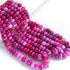 1  Long Strand Shaded Hot Pink Opal Smooth Rondells -Round  Shape  Rondells 7 mm-10mm-16 Inches BR02443