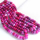1  Long Strand Shaded Hot Pink Opal Smooth Rondells -Round  Shape  Rondells 7 mm-10mm-16 Inches BR02443 - Tucson Beads