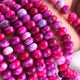1  Long Strand Shaded Hot Pink Opal Smooth Rondells -Round  Shape  Rondells 7 mm-10mm-16 Inches BR02443 - Tucson Beads