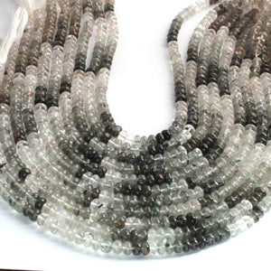 1 Strand Black Rutile Smooth Rondelles - Gemstone Rondelles - 6mm 13 Inches BR02348 - Tucson Beads