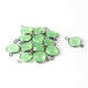 Green Chalcedony Oxidized Sterling Silver Pendant/Connector-Faceted Heart Shape SS954 - Tucson Beads