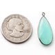 5  Pcs Aqua Chalcedony Faceted Oxidized Sterling  Silver Pear Pendant 30mmx12mm SS917 - Tucson Beads