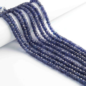 515. Ct 4 Strands Of Genuine Blue Sapphire Necklace - Faceted Rondelle Beads - Rare & Natural Sapphire Necklace - Stunning Elegant Necklace - BRU190 - Tucson Beads