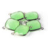 5 Pcs Green Chalcedony Oxidized Sterling Silver Faceted Cushion Shape Connector 24mmx17mm SS932