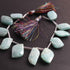 1  Long Strand  Amazonite Faceted Briolettes - Fancy Shape Briolettes -21mmx13mm-24mmx14mm- 8 Inches BR02337