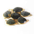 6 Pcs  Labradorite 925 Sterling Vermeil Assorted Shape connector- 22mmx14mm-26mmx15mm SS865