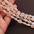 1  Strand  Silverite Moonstone Smooth Briolettes  -Oval Shape Briolettes  - 8mm-9mm -12.5 Inches BR311