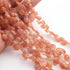 1 Long Sunstone Faceted  Briolettes - Heart Shape Briolettes - 5mm-7mm- - 8 Inches BR02044