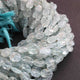 1 Strand Aquamarine  Faceted Briolettes -Leaf Shape Carved Briolettes  9mmx8mm-12mmx8mm  -14 Inches BR02330 - Tucson Beads