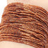 AAA Shaded Hessonite Micro Faceted 2mm  Beads - RB445