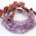 1  Strand Ametrine Faceted Briolettes -Heart Drop Shape  Briolettes -6mmx6mm-9mmx7mm-8 Inches BR01717