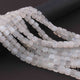1 Strand White Moonstone  Faceted Cube Briolettes - Box shape Beads 5mm-6mm -8.5 Inches BR0631 - Tucson Beads