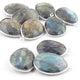 10 Pcs Labradorite 925 Silver Plated Faceted - Assorted Shape Faceted Pendant -28mmx20mm  PC430 - Tucson Beads
