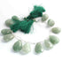 1  Strand  Green Rutile Faceted Briolettes -Semi Precious Pear  Shape  Briolettes - 17mmx12mm-28mmx20mm-10 Inches BR02331