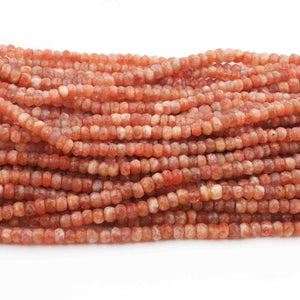 1 Strand Sunstone Faceted Rondelles-Gemstone Beads 4mm-7mm 12.5 Inch BR251 - Tucson Beads
