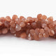 1 Strand Peach Moon Stone Faceted Briolettes - Pear Drop Shape Briolettes -8mmX6mm- 8 inch BR0615 - Tucson Beads
