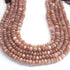 1 Long Strand Chocolate Moonstone Faceted Rondelles - Round Shape Rondelles 6mm-11mm 16 Inches BR02320