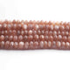1 Long Strand Chocolate Moon Stone Faceted Rondelles - Round Shape Rondelles 6mm-11mm 16 Inches BR02320 - Tucson Beads